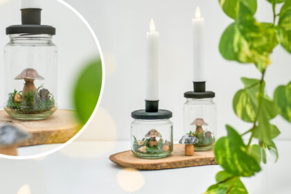 Upcycling Kerzenständer aus Altglas basteln