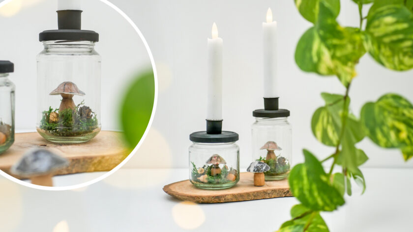 Upcycling Kerzenständer aus Altglas basteln