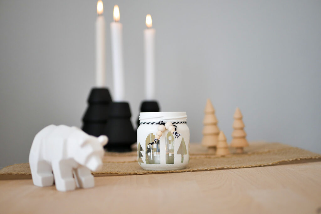 DIY Upcycling Windlicht im Skandi-Stil
