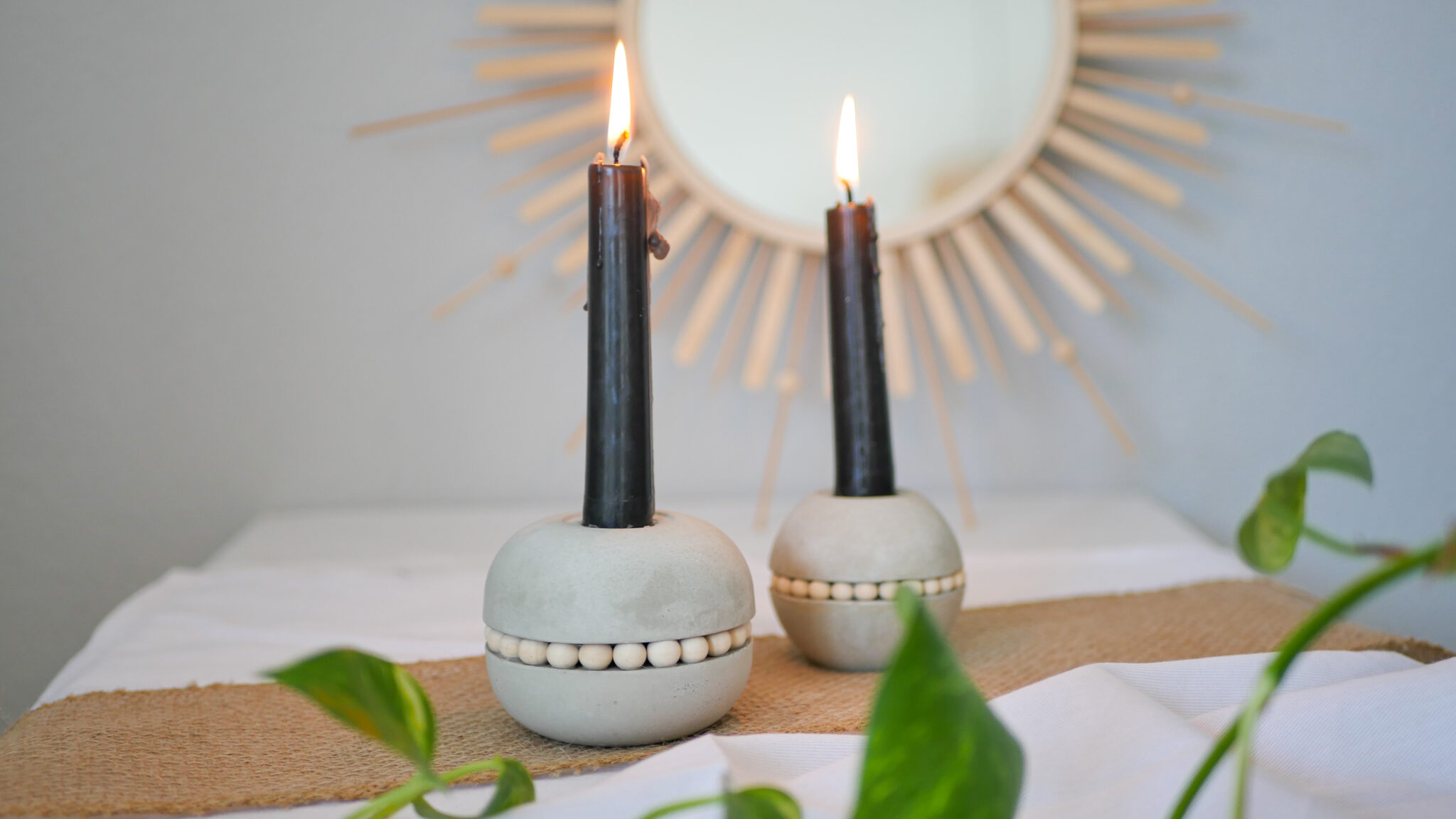 beton kerzenhalter diy