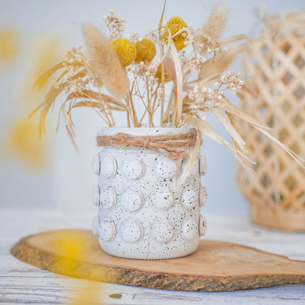DIY Bubble Vase mit Trockenblumen im Boho-Style basteln