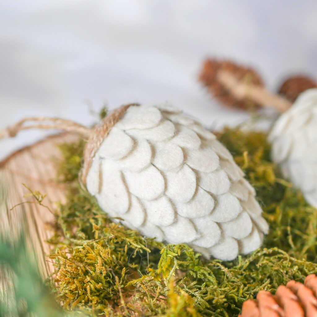 DIY Herbstdeko: Zapfen aus Filz basteln