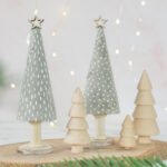 Selbstgemachte Gießform für dekorative Weihnachtsbäume im Skandi-Style
