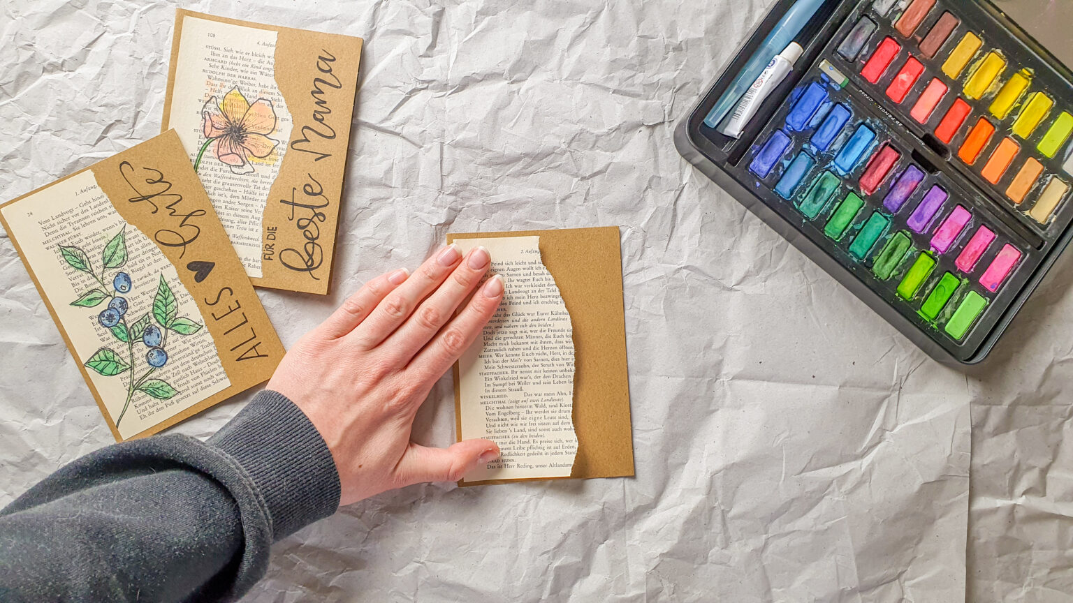 WEKAMOS Vintage Scrapbook Papier - 114 Blatt Kraftpapier Für DIY Bastelprojekte