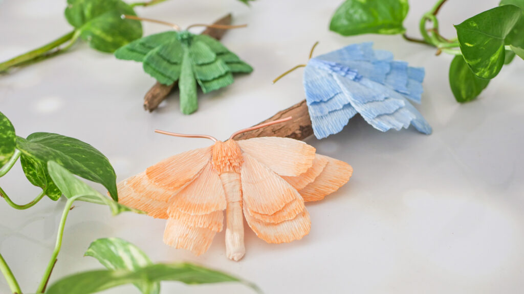 Selbstgemachte Schmetterlinge aus Papier basteln
