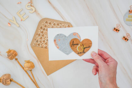Karte mit Umschlag für eine Hochzeit basteln