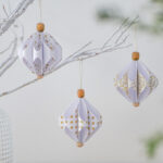 DIY Weihnachtsdeko: Papier Ornamente als Christbaumschmuck basteln