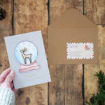 Einfache Weihnachtskarte mit Wasserfarben basteln