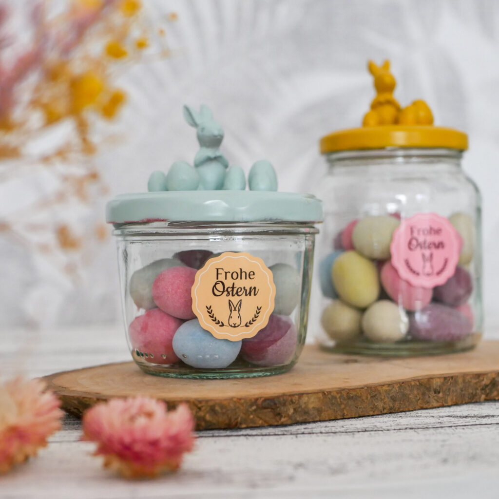 Selbstgemachtes Oster-Mitbringsel aus Altglas basteln